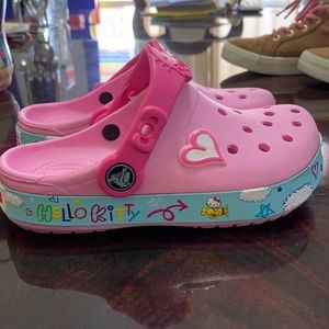 Hello Kitty Crocs size 13 in perfect condition.